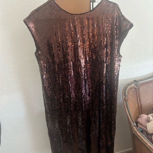 Maeve Dresses & Skirts - NWT Maeve Bronze Sequin Mini Dress